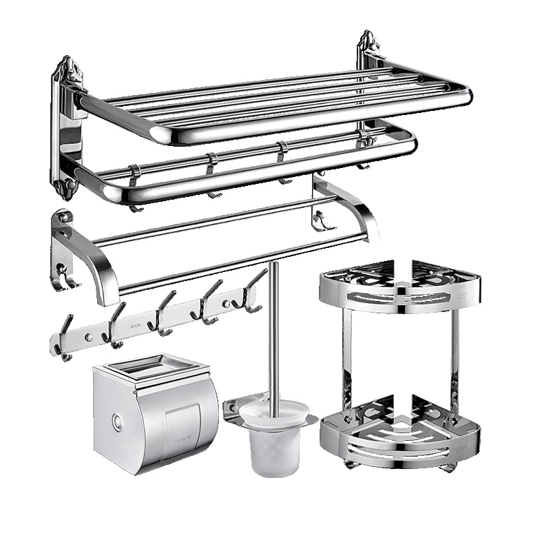 HOROW希箭卫浴五金套件不锈钢挂件五金毛巾架浴室置物架卫浴浴巾架挂劲爆七件套