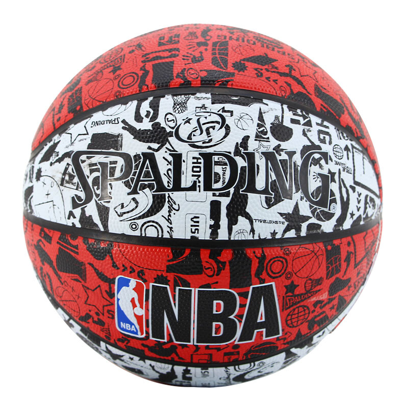 斯伯丁(SPALDING)篮球 83-574Y 酷炫涂鸦 橡胶材质 室外篮球
