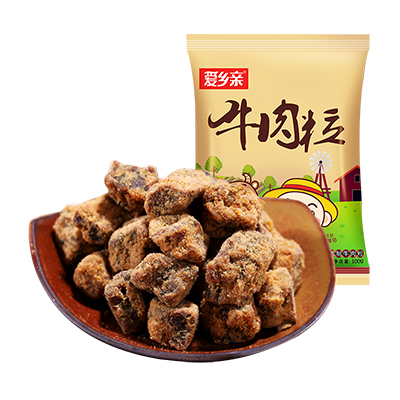 爱乡亲 肉干肉脯 牛肉粒100g(休闲零食)