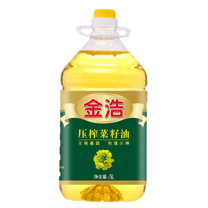 金浩压榨菜籽油5L 非转基因 物理压榨 菜籽油 健康好油