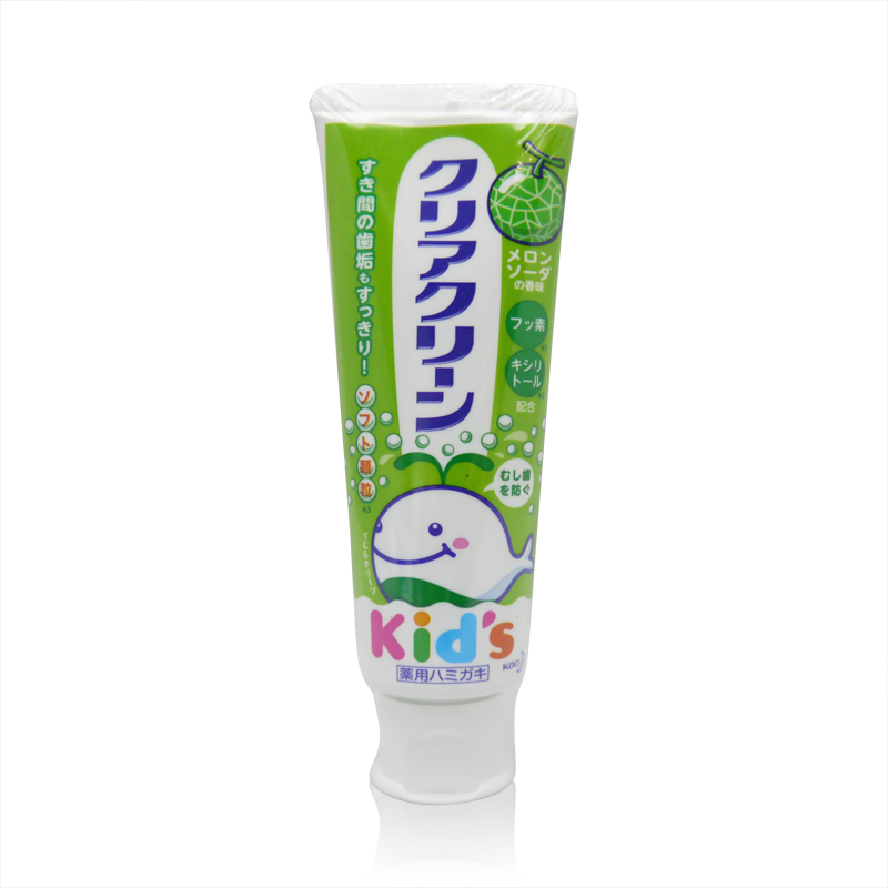 花王(Kao)儿童护齿木糖醇牙膏 哈密瓜味 70g 儿童护理 水果味 单支装 日本原装