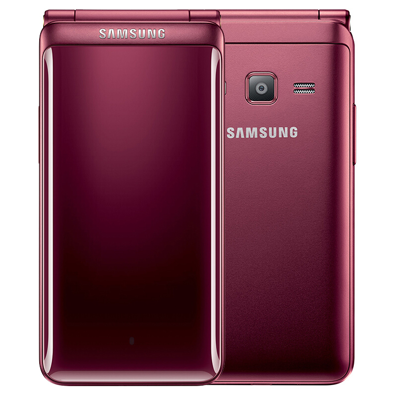 SAMSUNG 2+16GB WINE RED GALAXY FOLDER 2 三星 碧玺红 翻蓋手持電話 智能手機