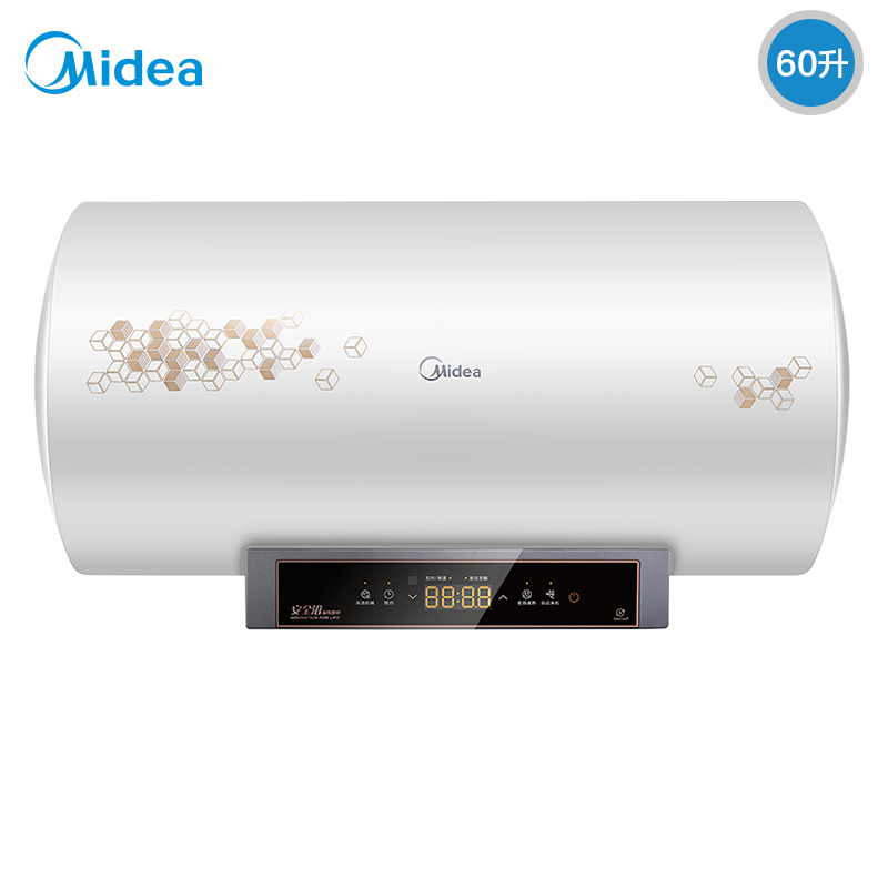 美的（Midea)60升漏电断电宽压变频电热水器F60-32DM3(HY) 3200W变频速热 一级能效