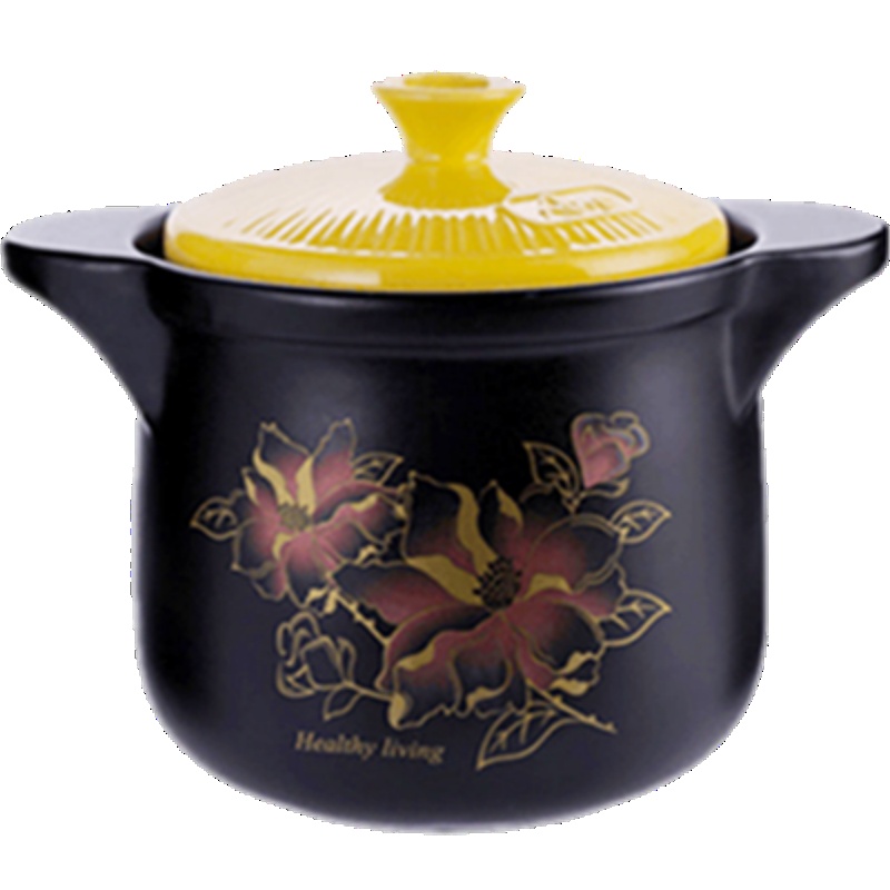 雅诚德(Arst)陶瓷煲紫砂锅炖锅4.5L 家用汤煲耐高温干烧不裂养生锅直径27.6cm