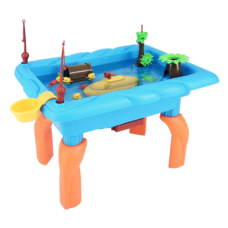星辉(Rastar)儿童海底钓鱼乐玩具池套装电动音效亲子戏水钓鱼机87800蓝色