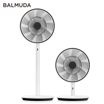 巴慕达(BALMUDA)电风扇1680-WK白嵌黑 GreenFan果岭风 进口静音节能台式落地两用电风扇