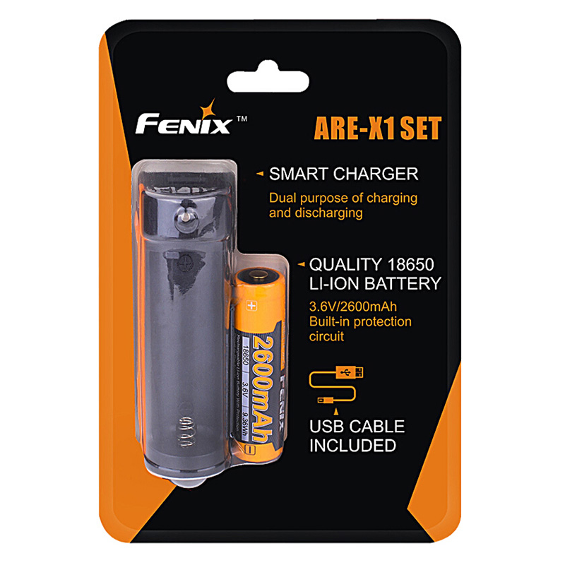 Fenix 迷你智能充电器ARE-X1 套装 USB充电 含1节18650电池ARB-L18-2600