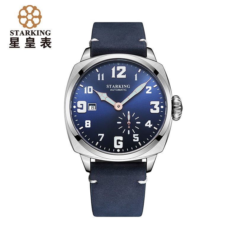 星皇(STARKING)手表全自动机械男表 时尚复古男士手表 夜光防水皮带机械男表AM0259