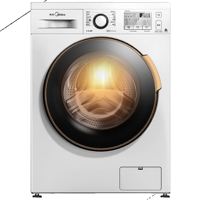 美的(Midea)MD80V50D5 8公斤全自动洗干一体机滚筒洗衣机 干衣机 静音变频 M5蒸汽烘干 家用白色