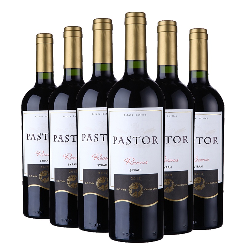 智利进口红酒 牧羊人珍藏西拉红葡萄酒 750ml*6瓶 整箱装