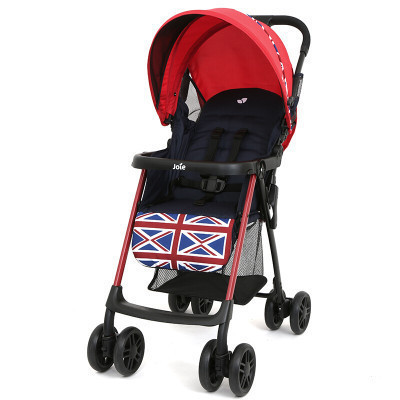 英国巧儿宜joie新艾儿便捷宝宝婴儿推车可坐可躺轻便折叠伞车艾尔米子旗红