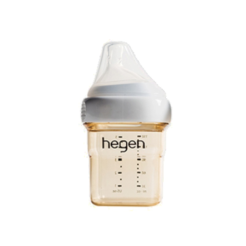 新加坡原装进口hegen幼儿奶瓶PPSU宽口径单手操作婴儿断奶神器宝宝硅胶耐摔防胀气150毫升