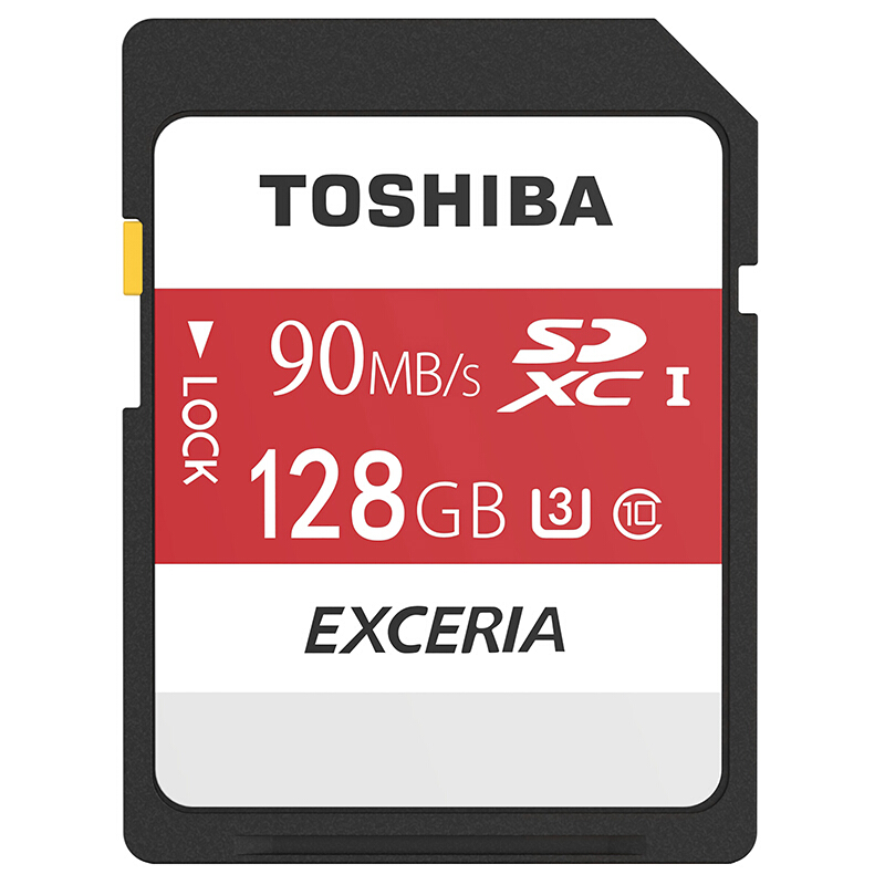 东芝(TOSHIBA)128GB 90M/S SDHC Class10 UHS-I U3极至瞬速存储卡 支持4K拍摄