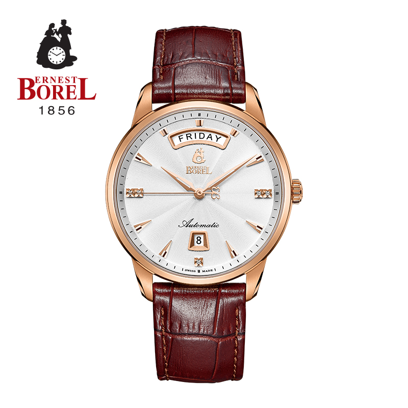 瑞士进口依波路(ERNEST BOREL)祖尔斯系列GGR9160W-221BR时尚经典男款石英手表