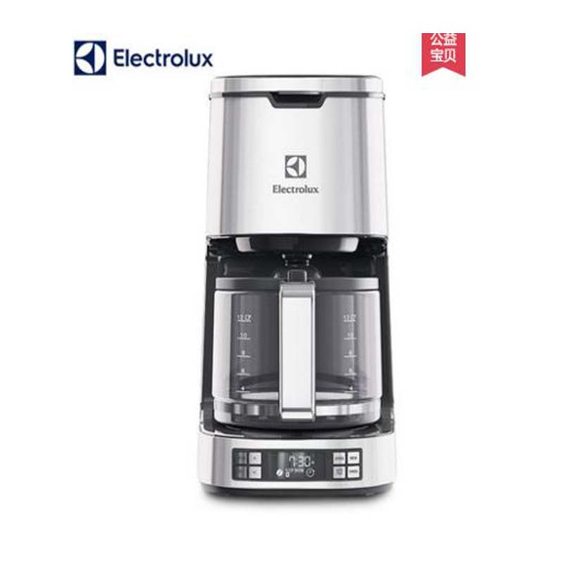 伊莱克斯(Electrolux)滴漏式咖啡机 家用全自动 不锈钢机身ECM7804S