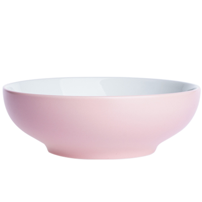 雅诚德（arst） 北欧简约家用陶瓷器碗盘子 餐具组合米饭碗沙拉碗面碗西餐牛排盘菜盘粉色8吋饭碗1个装