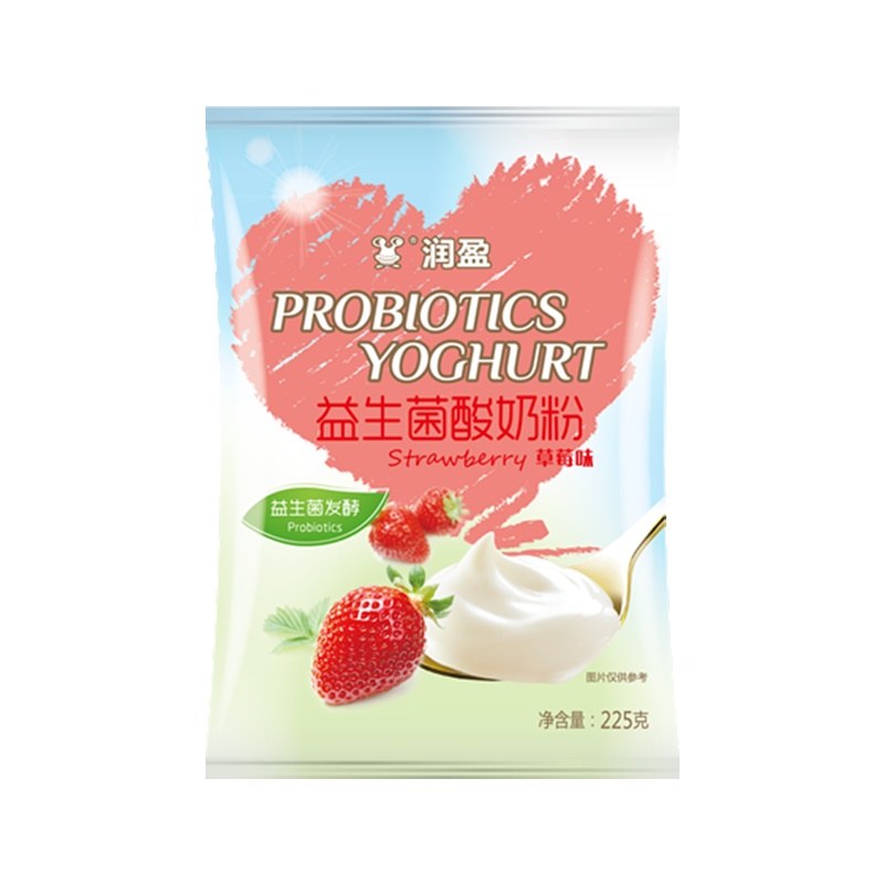 [买3送酸奶机]润盈(BIOGROWING)草莓味益生菌酸奶粉剂 酸奶菌 发酵剂菌粉 225g/袋装,无需自备牛奶