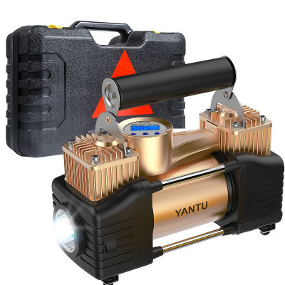 沿途(Yantu)车载充气泵 E21 高压 预设胎压数显 含工具箱 汽车轮胎用 12v便携式打气筒