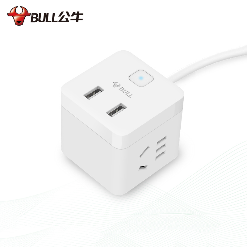 公牛(bull) 小魔方 2USB2位 1.5米接线板 UUB122(单位:个)