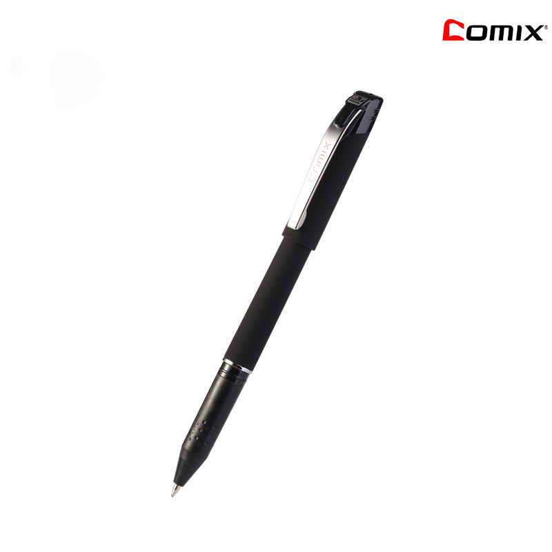 齐心GP317大容量耐用签字笔 0.7mm 黑色中性笔碳素水笔12支装