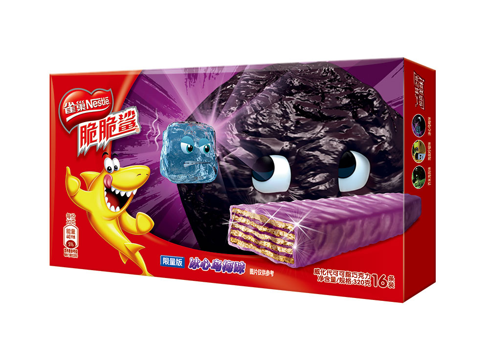 雀巢(Nestle) 脆脆鲨冰心乌梅味威化(代可可脂)巧克力限量装320g/ 盒装