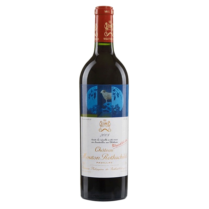 [名庄酒]2008年 木桐酒庄(Mouton Rothschild)干红葡萄酒750ml(正牌) 单瓶装 RP94