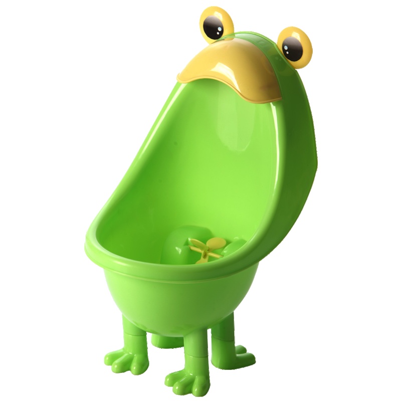 DUDI/青蛙嘟迪 宝宝小便器男孩挂墙式小便池小孩尿盆儿童站立式便斗尿壶男童尿斗 绿色