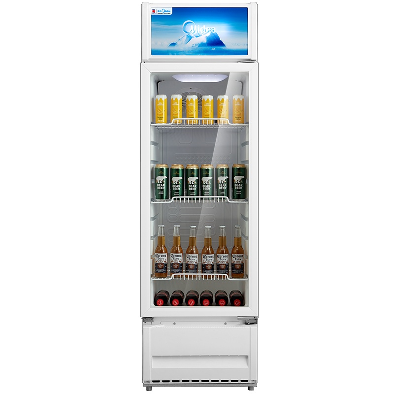 美的(Midea)230升 展示柜 大容积立式冰柜商用 玻璃门 冷柜 饮料柜 冰吧 SC-230GM