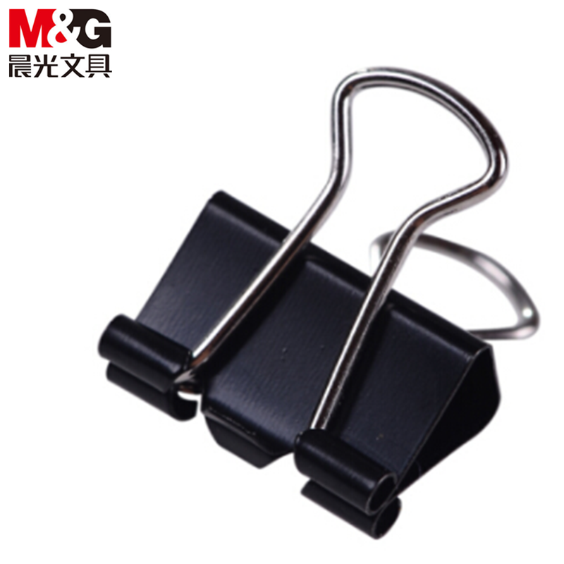 晨光(M&G)ABS92729长尾夹25mm黑色 12个装