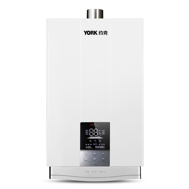 约克(YORK)13升天燃气热水器JSLQ24-13 YK-F9支持高层低水压启动 防燃气中毒 天然气智能恒温强排