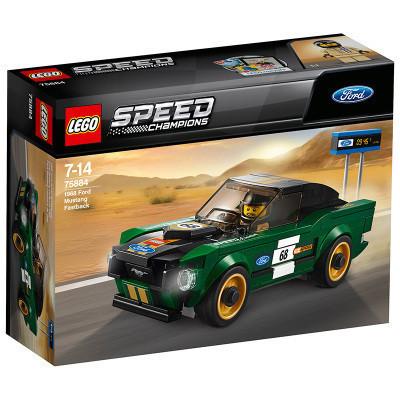 LEGO 乐高 Speed赛车系列 1968款福特野马 LEGC75884 塑料积木玩具 6-14岁 100-200块