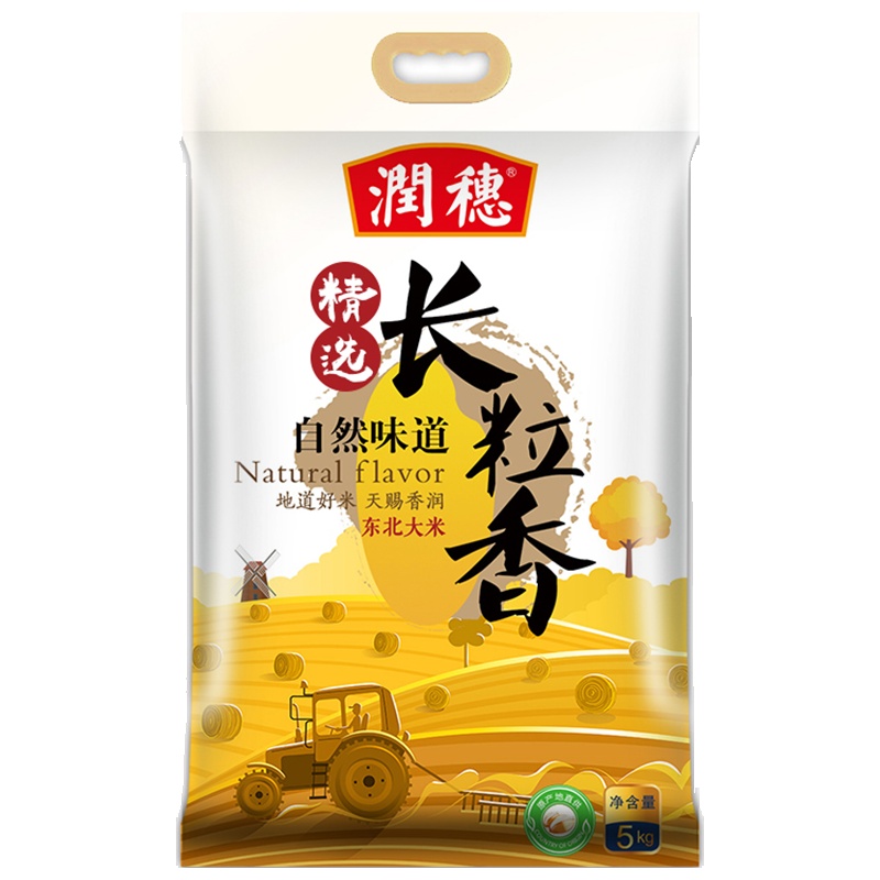 润穂 精选长粒香5kg/袋 粳米 优质产地 东北大米 糯弹香软