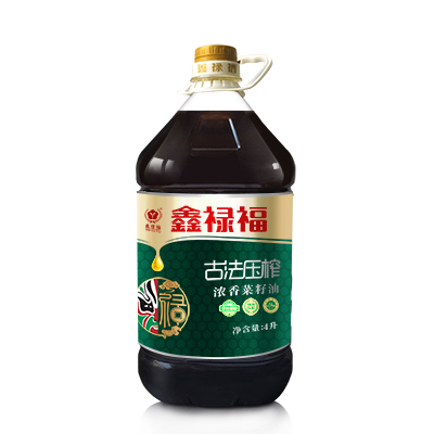 鑫禄福 古法压榨浓香菜籽油 非转基因 食用油 4L