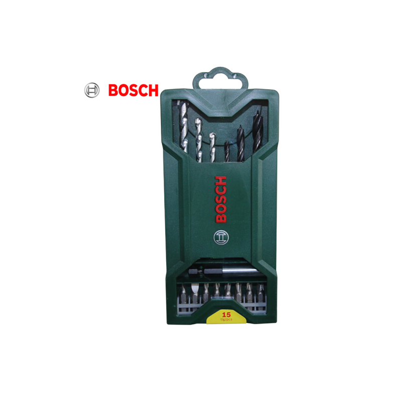 博世(Bosch) 绿色钻头套装 15支 Mini钻头+批头套装