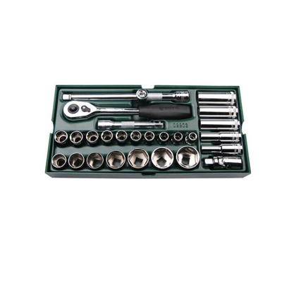 工具库 世达SATA 27件套12.5MM系列公制工具托组套 09903