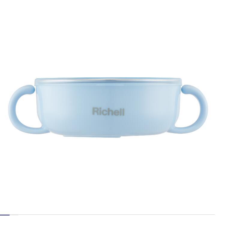 利其尔(Richell) 宝宝餐具 辅食研磨碗 儿童不锈钢碗 婴儿餐具碗