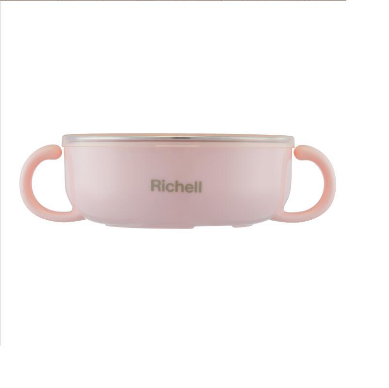 利其尔(Richell) 宝宝餐具 辅食研磨碗 儿童不锈钢碗 婴儿餐具碗