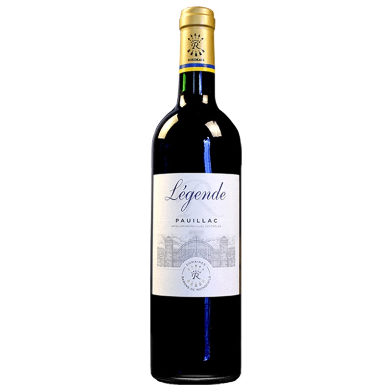 法国进口红酒 拉菲罗斯柴尔德传奇波亚克干红葡萄酒750ml 单支装