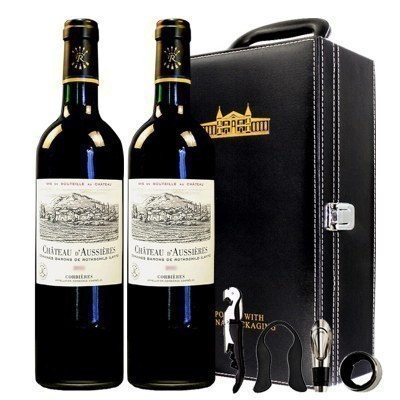法国进口红酒 拉菲奥希耶古堡干红葡萄酒名庄礼盒装750ml*2瓶