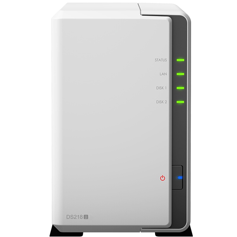 群晖(Synology)DS220j 2盘位NAS网络存储服务器(无内置硬盘)不规则体SATA接端口支持NAS盘红盘金盘