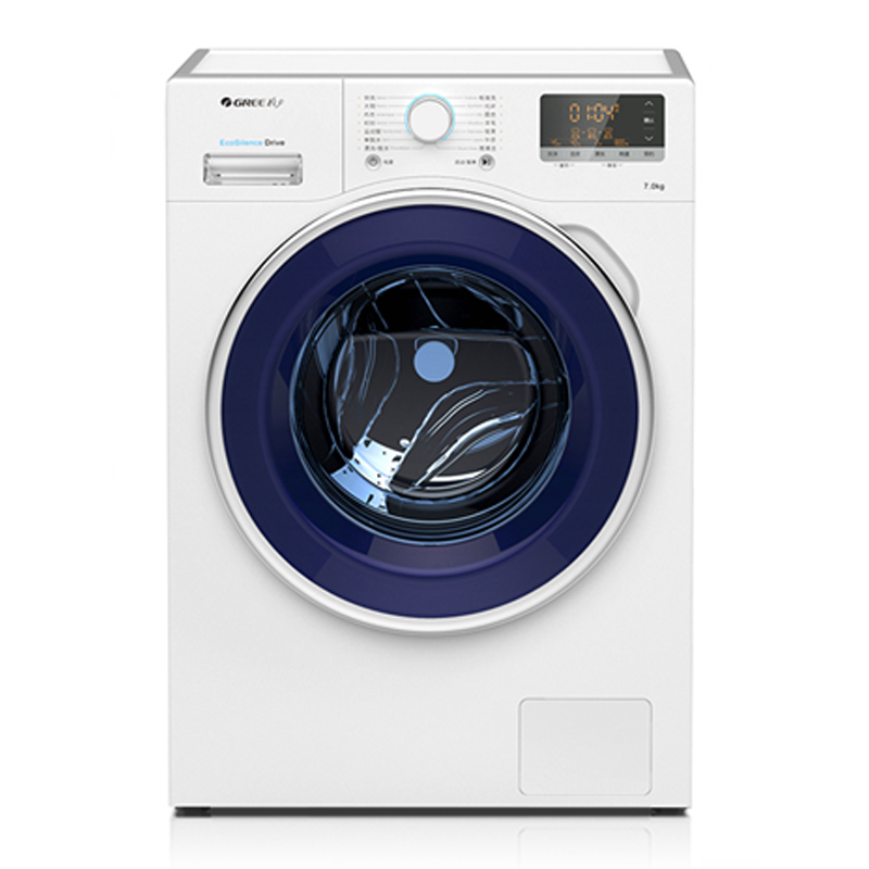 格力(GREE) 8公斤变频滚筒洗衣机 LCD触摸控制低噪音 XQG80-B1401Ab1白色