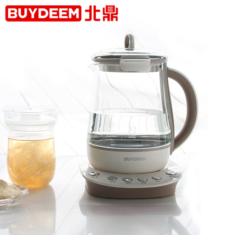 北鼎(buydeem)养生壶K141燕窝炖养生壶 加厚玻璃煎药壶 保温电水壶1.5L 卡布奇诺棕