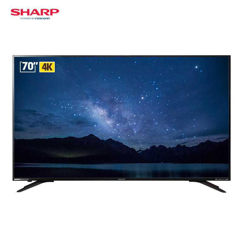 夏普(SHARP)LCD-70SU575A 70英寸 智能 网络WIFI 4K 超薄 平板电视机