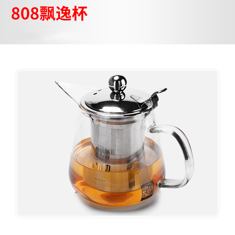 新功(SEKO) 飘逸杯 500ml 耐热玻璃 泡茶壶 808 (单位:个)