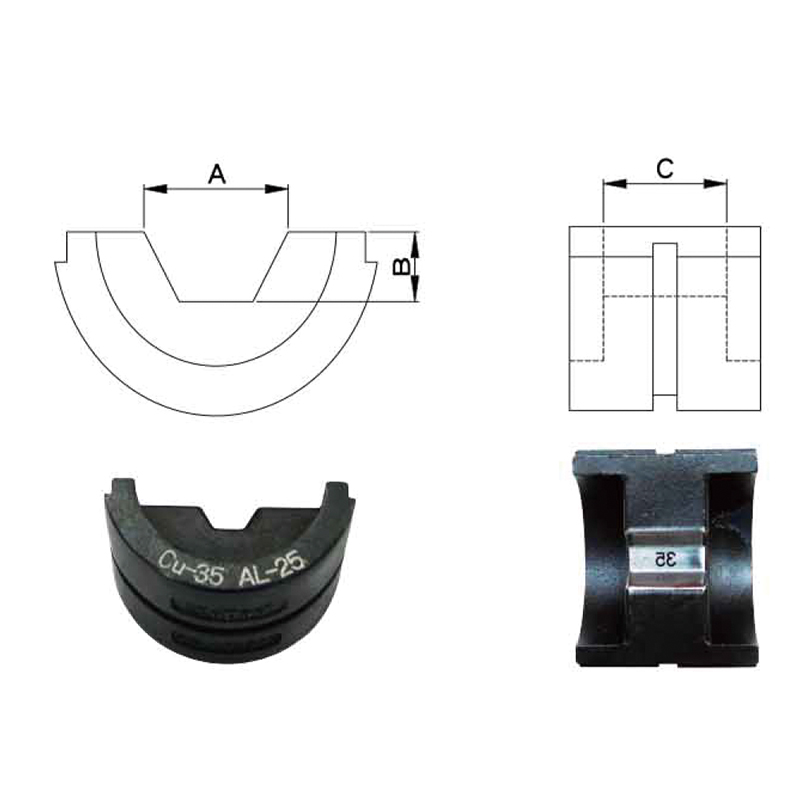 宝合(BOOHER) 240mm² 6吨压接模具 1291220 （单位：个）