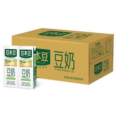 豆本豆 豆奶 250ml*24包 6000ML 箱装(新老包装随机发货)