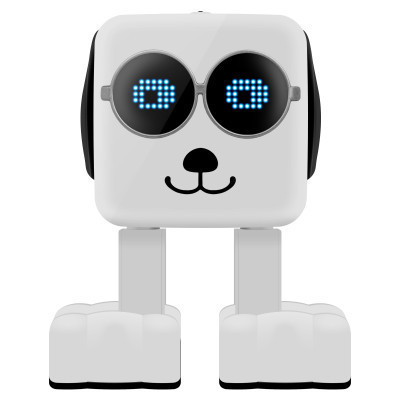 智小方机器人 白色 智小方益智能蓝牙音乐遥控机器狗 听故事学英语早教编程跳舞