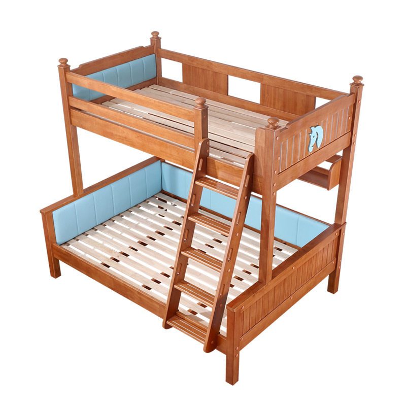慕思床 儿童床 高低床子母床上下铺床双层床软包橡胶实木BKC2-001