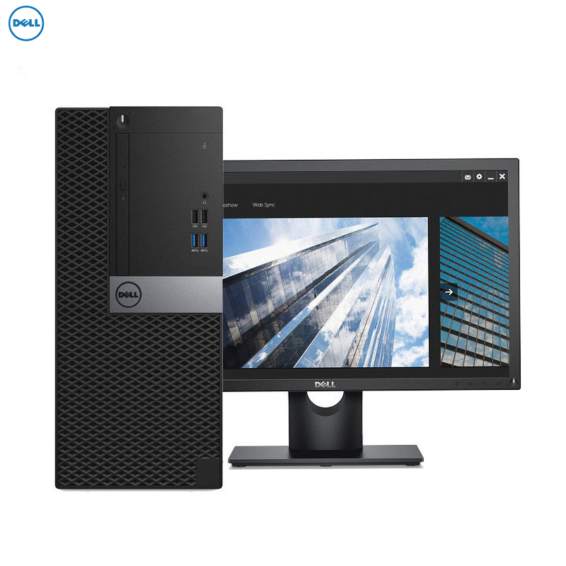 戴尔(DELL)5050MT台式电脑(I7-7700 4G 1TB 集显 DVDRW 23.8寸 Win7专 3 SC)