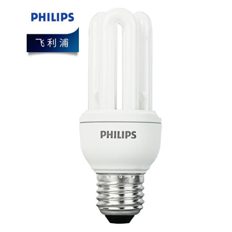 飞利浦(Philips) 11W E27 紧凑型 节能灯泡 黄光 12支 (单位:件)